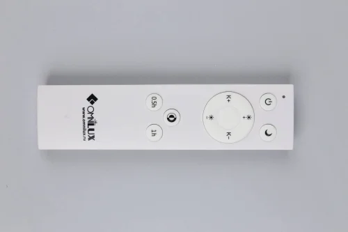 Люстра с пультом LED Biancareddu OML-47717-60 Omnilux белая на 1 лампа, основание белое в стиле хай-тек с пультом квадраты фото 3