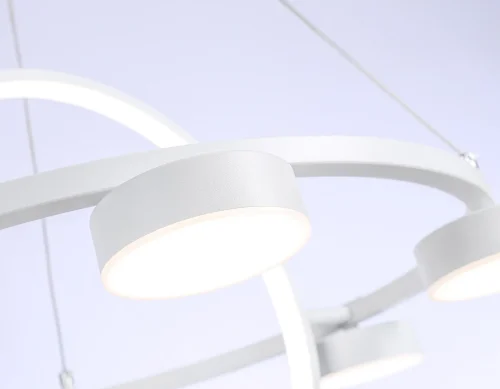 Люстра подвесная LED с пультом FL51772 Ambrella light белая на 1 лампа, основание белое в стиле современный хай-тек с пультом фото 8