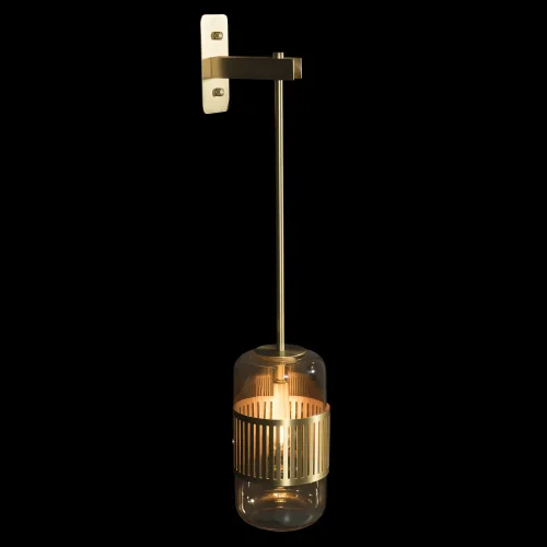 Бра Hudson 10097W LOFT IT янтарный на 1 лампа, основание золотое в стиле современный  фото 3