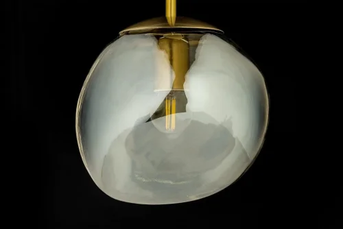 Светильник подвесной Daone E 1.P1 C Arti Lampadari бежевый 1 лампа, основание золотое в стиле лофт кантри  фото 2