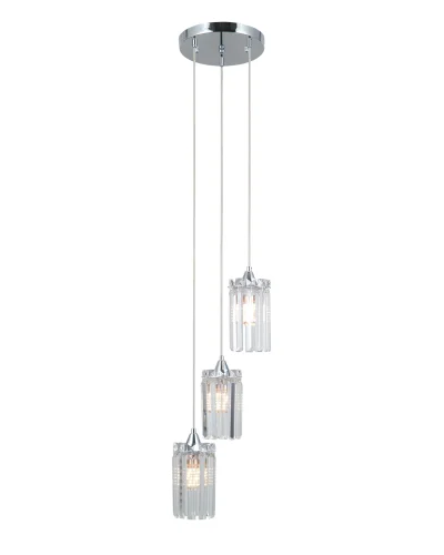 Светильник подвесной Levi V10755-3P Moderli прозрачный 3 лампы, основание хром в стиле современный классический каскад