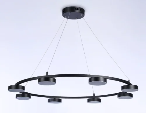 Люстра подвесная LED с пультом FL51763 Ambrella light чёрная на 1 лампа, основание чёрное в стиле современный хай-тек с пультом фото 5