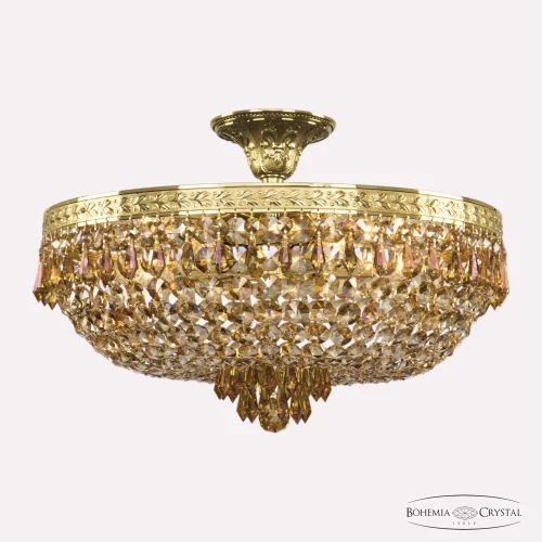 Люстра потолочная 19271/45IV G R777 Bohemia Ivele Crystal золотая янтарная на 6 ламп, основание золотое в стиле классический sp фото 4