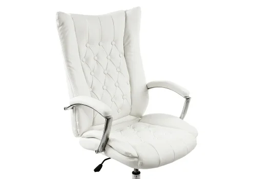 Компьютерное кресло Blant белое 1874 Woodville, белый/искусственная кожа, ножки/металл/хром, размеры - *1240***670*800 фото 5