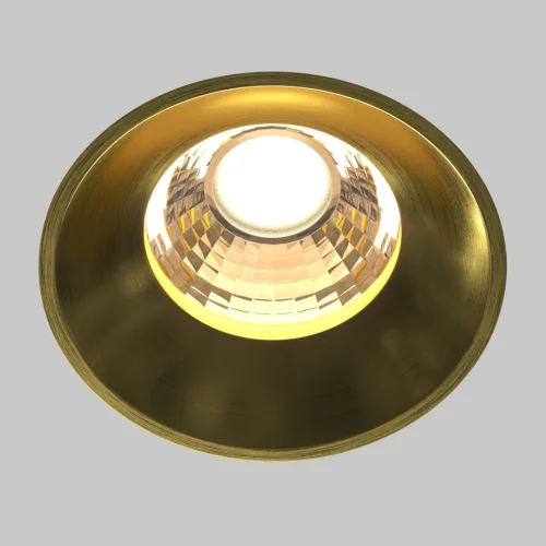 Светильник точечный LED Round DL058-12W3K-TRS-BS Maytoni латунь 1 лампа, основание латунь в стиле современный для затирки фото 2