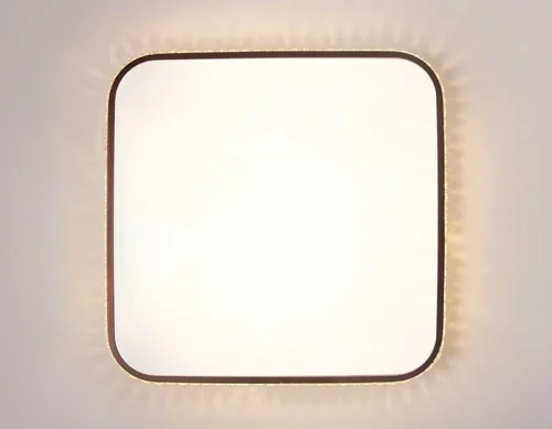 Светильник потолочный LED с пультом Orbital Crystal FF76 Ambrella light белый 1 лампа, основание коричневое в стиле современный хай-тек с пультом квадраты фото 6