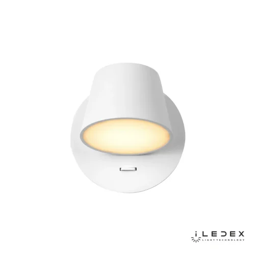Бра с выключателем LED Flexin W1118-1S WH iLedex белый на 1 лампа, основание белое в стиле современный хай-тек 