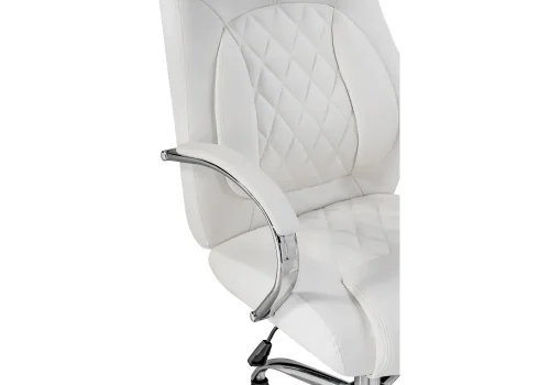 Компьютерное кресло Tron white 15517 Woodville, белый/искусственная кожа, ножки/металл/хром, размеры - *1210***610*700 фото 7