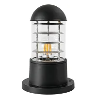 Парковый светильник Coppia A5217FN-1BK Arte Lamp уличный IP44 чёрный 1 лампа, плафон прозрачный в стиле современный E27