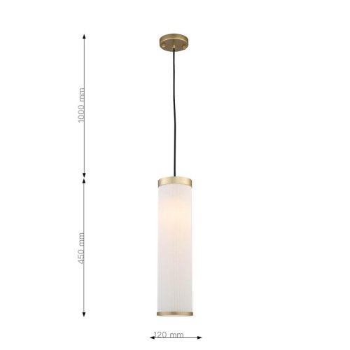 Светильник подвесной Dorotea 2712-1P Favourite белый 1 лампа, основание латунь в стиле современный трубочки фото 3