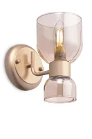 Бра Isla FR5094WL-01G Freya янтарный прозрачный 1 лампа, основание матовое золото в стиле современный 
