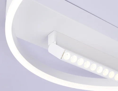 Светильник потолочный LED с пультом FL51457 Ambrella light белый 1 лампа, основание белое в стиле современный хай-тек кольца фото 6