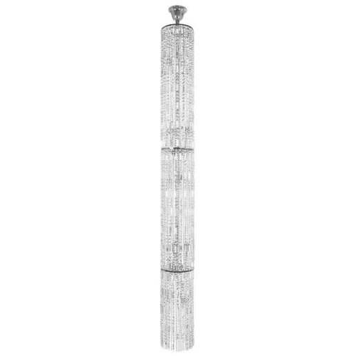 Люстра каскадная хрустальная Monsano E 1.9.25.501 N Dio D'Arte прозрачная на 15 ламп, основание никель в стиле классический арт-деко 