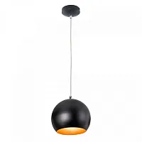 Светильник подвесной Оми CL945115 Citilux чёрный 1 лампа, основание чёрное в стиле современный шар