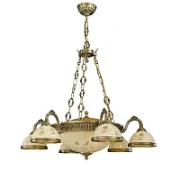 Люстра подвесная  L 6208/6+3 Reccagni Angelo жёлтая на 9 ламп, основание античное бронза в стиле классический 