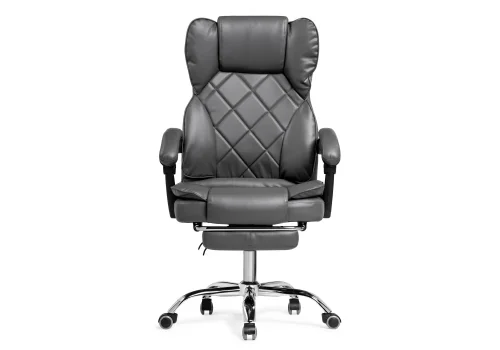 Компьютерное кресло Kolson gray 15343 Woodville, серый/экокожа, ножки/металл/хром, размеры - *1240***640*680 фото 2