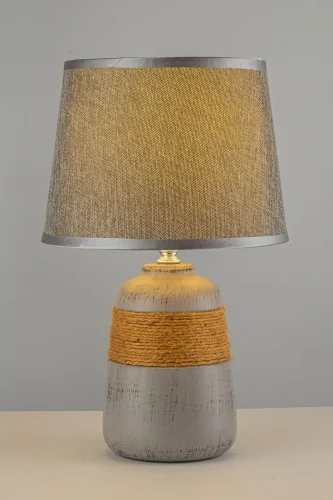 Настольная лампа Gaeta E 4.1.T2 GY Arti Lampadari серая 1 лампа, основание серое верёвка керамика в стиле классический кантри  фото 3
