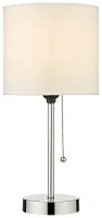 Настольная лампа 291-104-01 Velante белая 1 лампа, основание хром металл в стиле современный 