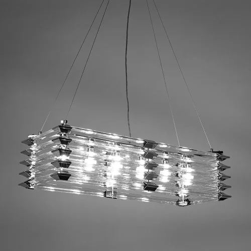 Люстра подвесная Caravaggio A1059SP-6CC Arte Lamp прозрачная на 6 ламп, основание хром в стиле современный  фото 2