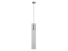 Светильник подвесной 7271/S small nickel Newport прозрачный 1 лампа, основание никель в стиле американский современный классический трубочки