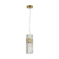 Светильник подвесной Merkale 4938/1 Odeon Light прозрачный 1 лампа, основание матовое золото в стиле модерн 