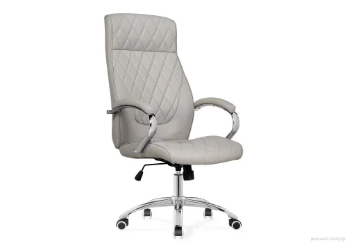 Компьютерное кресло Monte серое 1864 Woodville, серый/искусственная кожа, ножки/металл/хром, размеры - ****670*750