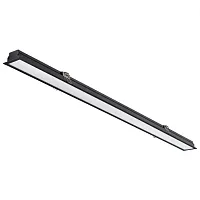 Светильник потолочный LED встраиваемый Iter 358821 Novotech чёрный 1 лампа, основание чёрное в стиле современный минимализм линейный