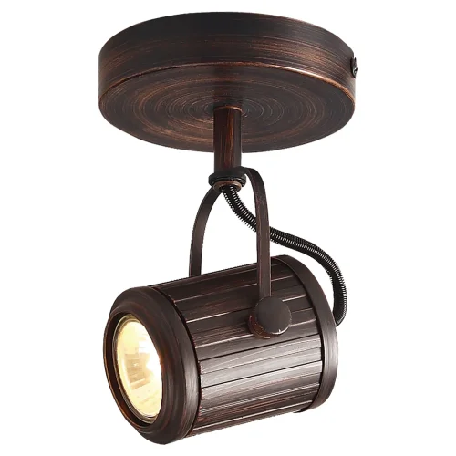 Спот с 1 лампой лофт Clifton GRLSP-9131 Lussole коричневый GU10 в стиле лофт 
