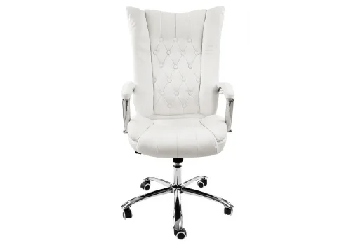 Компьютерное кресло Blant белое 1874 Woodville, белый/искусственная кожа, ножки/металл/хром, размеры - *1240***670*800 фото 2