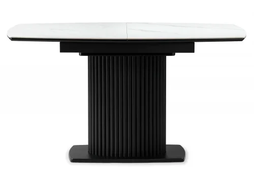 Керамический стол Фестер 160(205)х90х76 белый мрамор / черный 572421 Woodville столешница белая из керамика фото 2