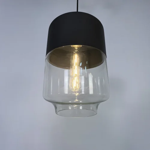 Светильник подвесной NORD A D18 Black/Transparent 190489-26 ImperiumLoft прозрачный 1 лампа, основание чёрное в стиле современный  фото 14