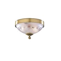Люстра потолочная  PL 2304/2 Reccagni Angelo белая на 2 лампы, основание античное бронза в стиле классический 