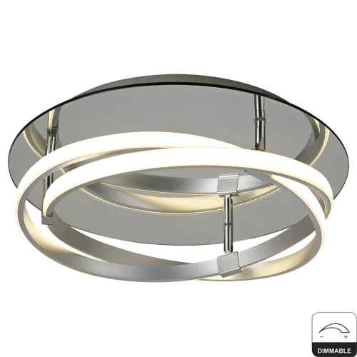 Светильник потолочный LED INFINITY 5727 Mantra серебряный 1 лампа, основание хром в стиле хай-тек кольца фото 6