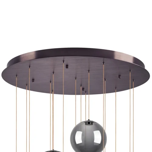 Светильник подвесной LED Sferetta 801169 Lightstar серый разноцветный бордовый 16 ламп, основание бордовое коричневое в стиле минимализм каскад фото 5