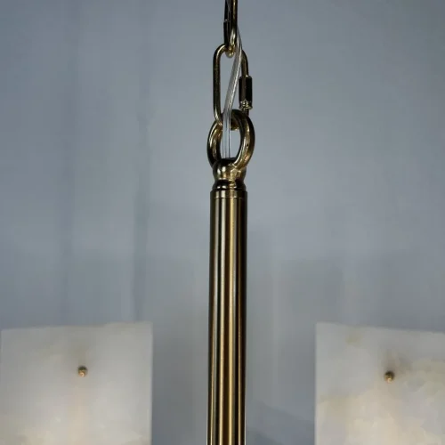 Люстра подвесная Marble 75586-22 ImperiumLoft белая на 6 ламп, основание латунь в стиле лофт современный  фото 7
