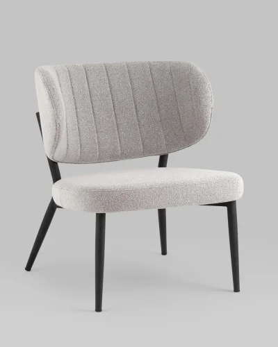 Кресло Руби, серый УТ000037054 Stool Group, серый/ткань, ножки/металл/чёрный, размеры - *760***560*710мм