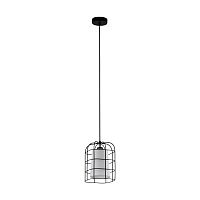 Светильник подвесной лофт Bittams 43354 Eglo белый чёрный 1 лампа, основание чёрное в стиле лофт 