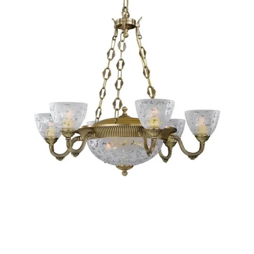 Люстра подвесная  L 6252/6+3 Reccagni Angelo белая на 9 ламп, основание античное бронза в стиле классический  фото 4