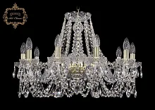 Люстра подвесная хрустальная 11.11.10.240.Gd.Sp Bohemia Art Classic прозрачная на 10 ламп, основание золотое в стиле классический 
