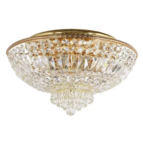 Люстра хрустальная потолочная Eterno E 1.2.55.600 G Arti Lampadari прозрачная без плафона на 8 ламп, основание золотое в стиле классический 