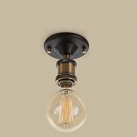 Светильник Эдисон потолочный CL450500 Citilux без плафона 1 лампа, основание бронзовое коричневое в стиле лофт 