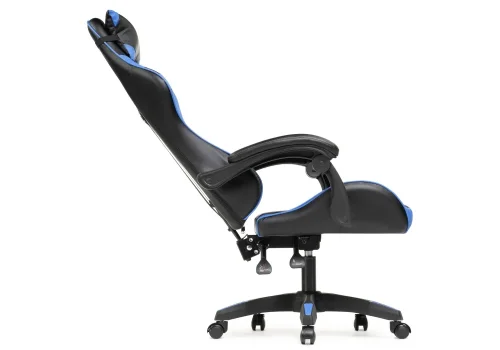 Кресло игровое Rodas black / blue 15245 Woodville, синий/искусственная кожа, ножки/пластик/чёрный, размеры - *1310***670*600 фото 8