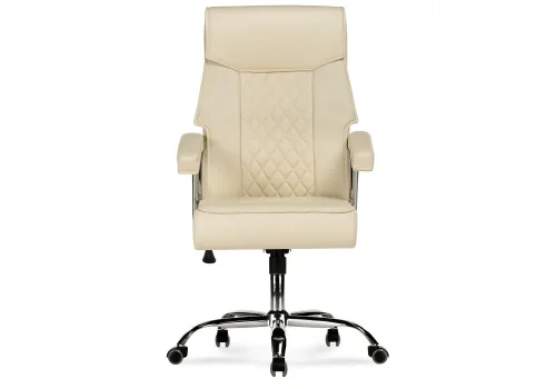 Компьютерное кресло Darin cream 15251 Woodville, бежевый/искусственная кожа, ножки/металл/хром, размеры - *1250***640*730 фото 2