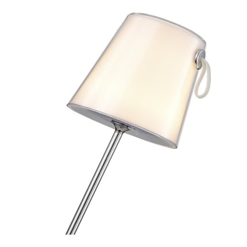 Настольная лампа LED RGB Portali SL1009.104.01 ST-Luce белая 1 лампа, основание хром металл в стиле хай-тек  фото 7
