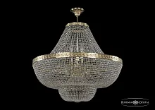Люстра потолочная хрустальная 19091/H1/90IV G Bohemia Ivele Crystal прозрачная на 26 ламп, основание золотое в стиле классика sp