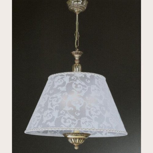Люстра подвесная  L 7532/50 Reccagni Angelo белая на 3 лампы, основание золотое в стиле классический 