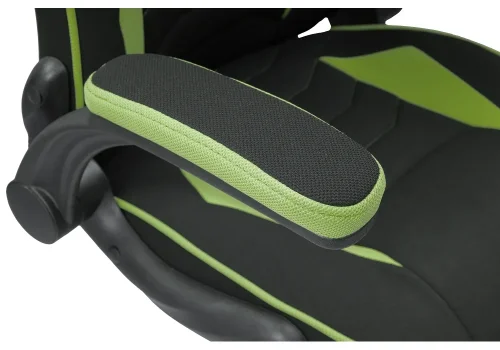 Кресло игровое Plast 1 green / black 11913 Woodville, зелёный/ткань, ножки/пластик/чёрный, размеры - *1270***670*600 фото 9