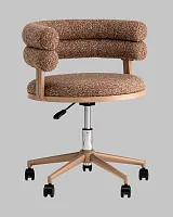 Cтул офисный Понти, светло-коричневый, бежевые ножки УТ000040474 Stool Group Cтул офисный Понти, светло-коричневый, бежевые ножки УТ000040474 Stool Group