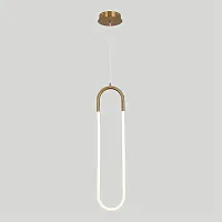 Светильник подвесной LED LSP-8692 Lussole белый 1 лампа, основание матовое золото в стиле хай-тек 