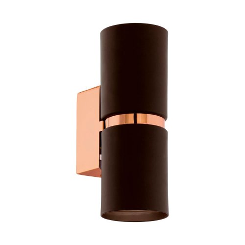 Бра LED PASSA 95371 Eglo коричневый на 2 лампы, основание медь красное коричневое в стиле минимализм современный 